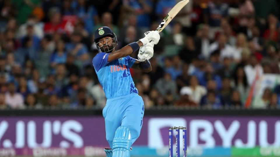 Hardik Pandya hit five sixes in his 33-ball 63