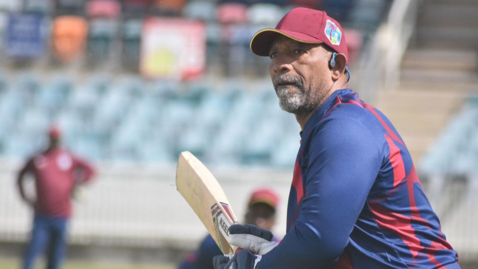 Phil Simmons takes training