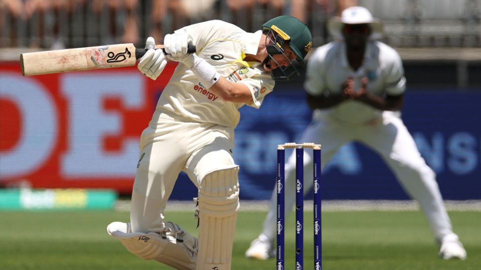 Alzarri Joseph ruffled up Marnus Labuschagne on the fourth morning