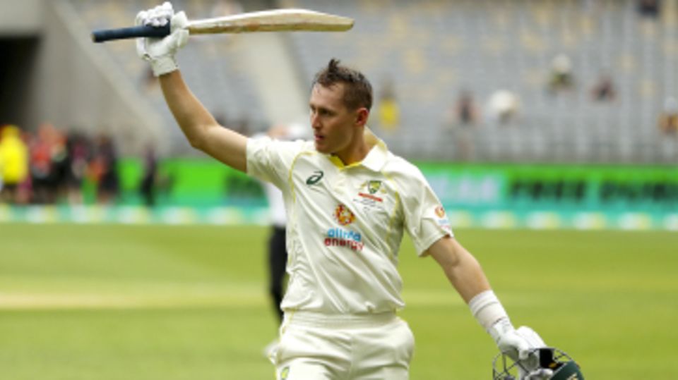 Marnus Labuschagne leaves to a rousing reception