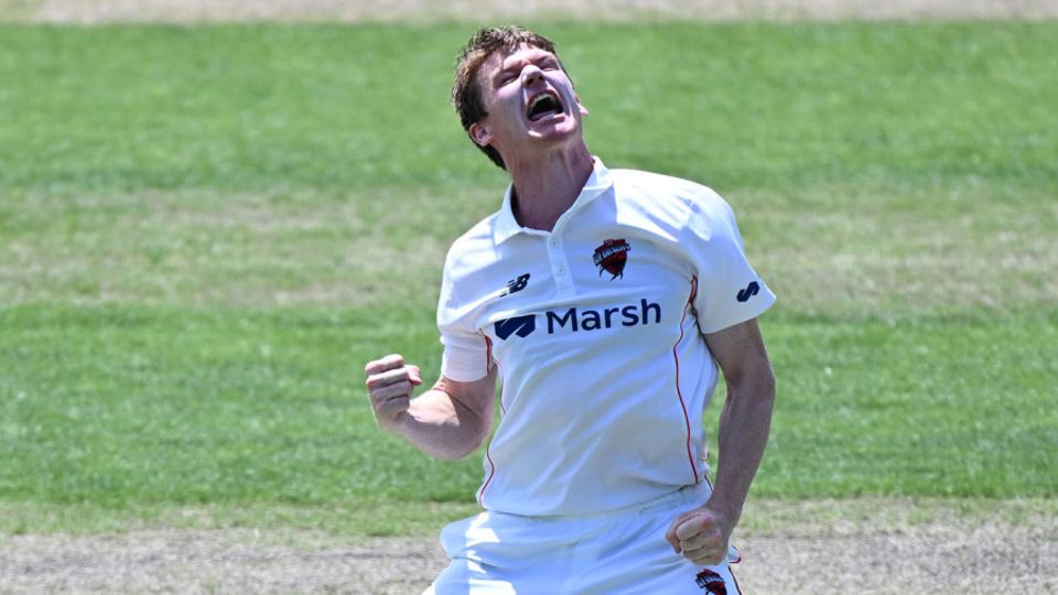 Brendan Doggett roars in delight at a breakthrough