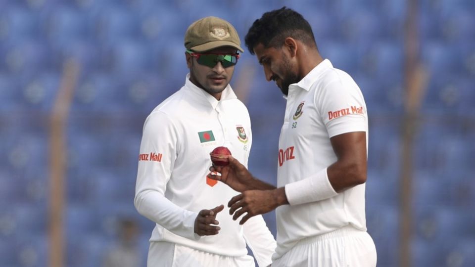 Shakib Al Hasan was unable to bowl post the first day's play in Chattogram