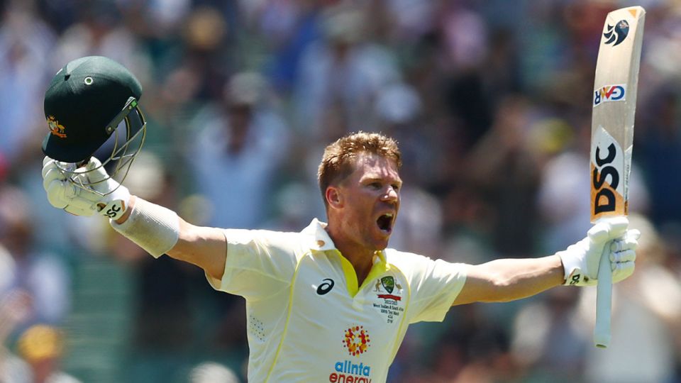 David Warner's emotions come out on reaching his hundred