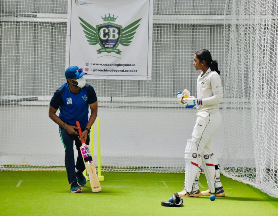 Former Hyderabad spinner and India fielding coach R Sridhar has been one of the guiding forces behind Trisha's rise to international cricket