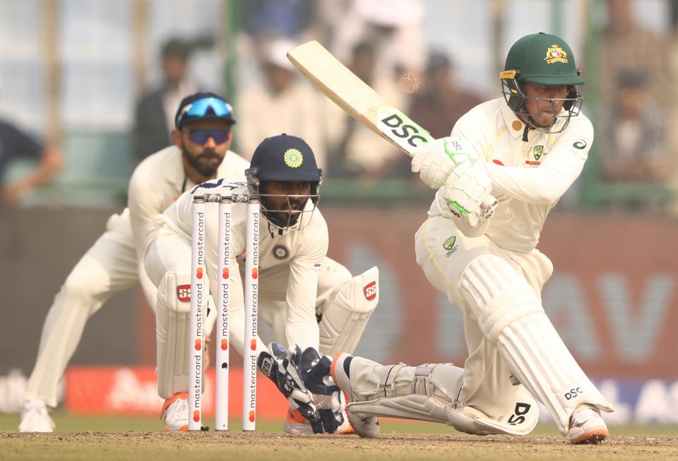 Usman Khawaja used the reverse sweep to good effect
