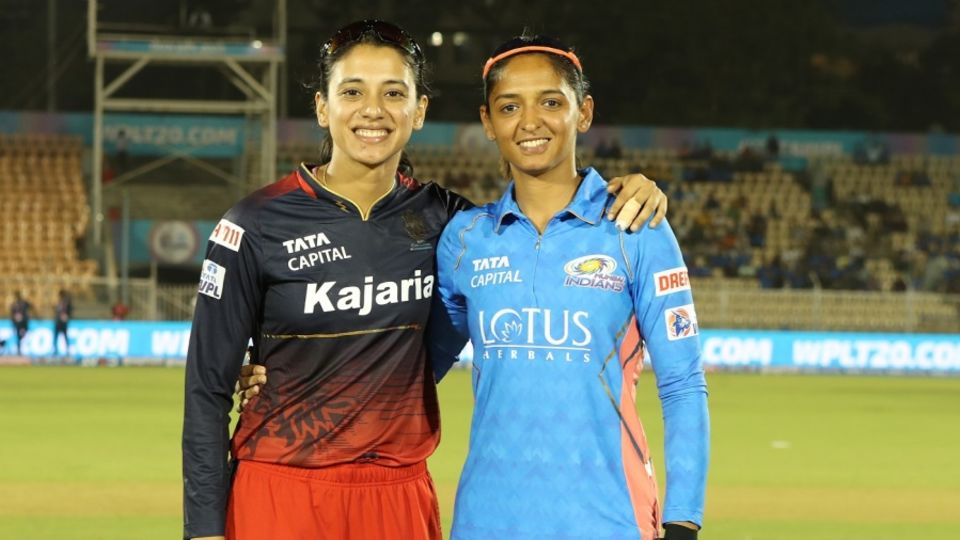 Smriti Mandhana and Harmanpreet Kaur pictured at the toss
