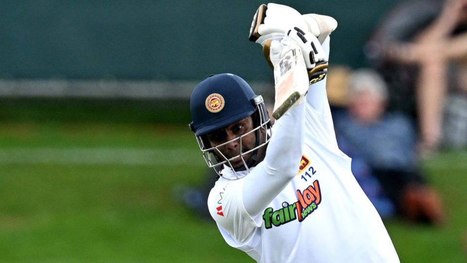 Angelo Mathews scored 38 of his 47 runs through the leg side, but looked gorgeous when driving down the ground