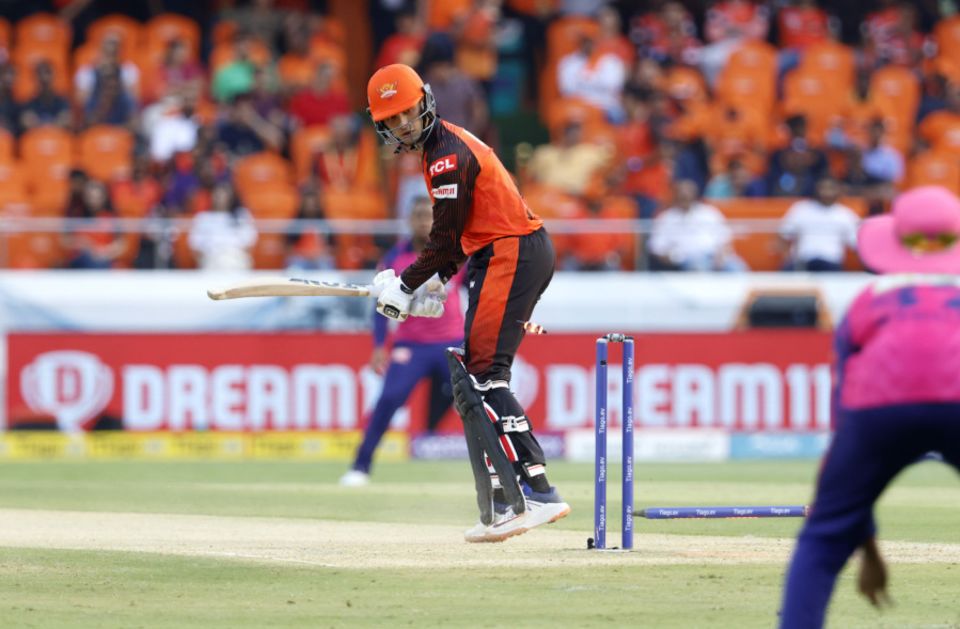 Boult has struck twice in the first over in the IPL three times since 2020 - Abhishek Sharma (in picture) and Rahul Tripathi were his latest victims