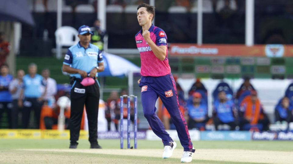 Trent Boult's first over against Sunrisers Hyderabad was a double-wicket maiden