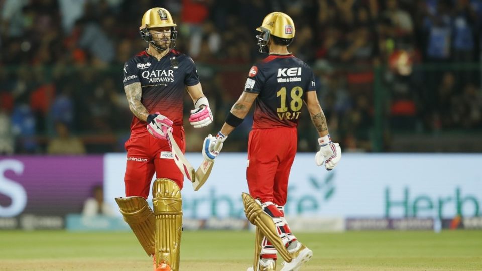 Faf du Plessis and Virat Kohli shared a big stand in RCB's opening game