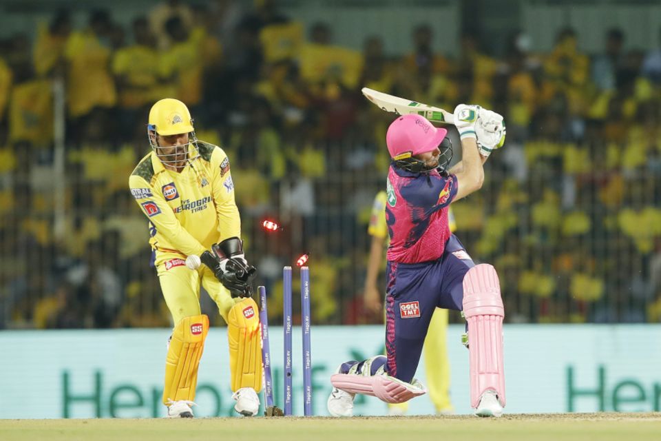 Moeen has got the better of Jos Buttler four times in all T20s, but he dismissed him for the first time in the IPL in a game CSK lost to Rajasthan Royals