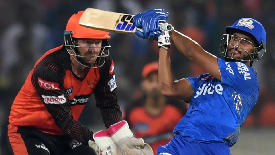 Tilak Varma played some stunning shots during his cameo against SRH