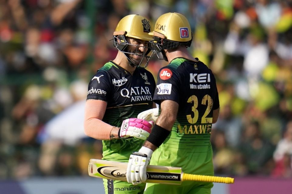Glenn Maxwell and Faf du Plessis added 127 in just 11.1 overs
