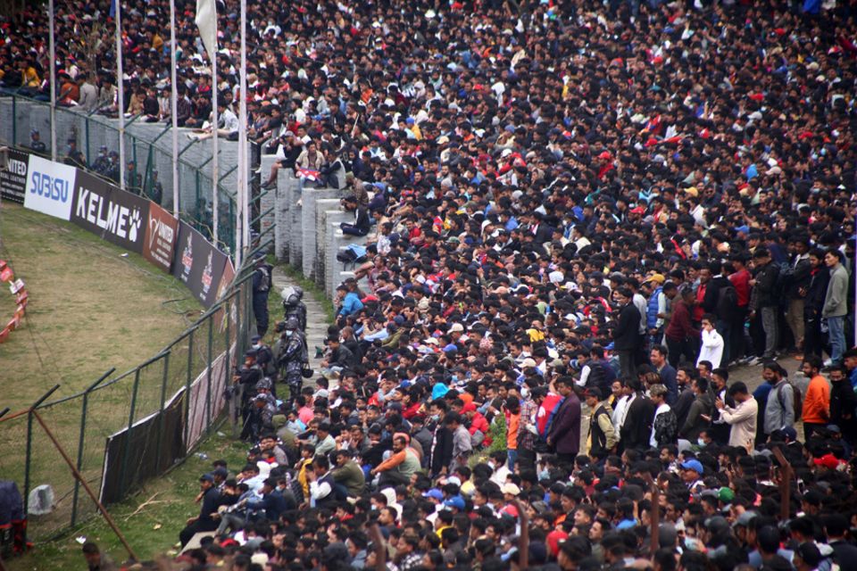 Thousands of fans gathered at Tribhuvan University ground to see Nepal beat UAE to make it to the 50-over World Cup Qualifier