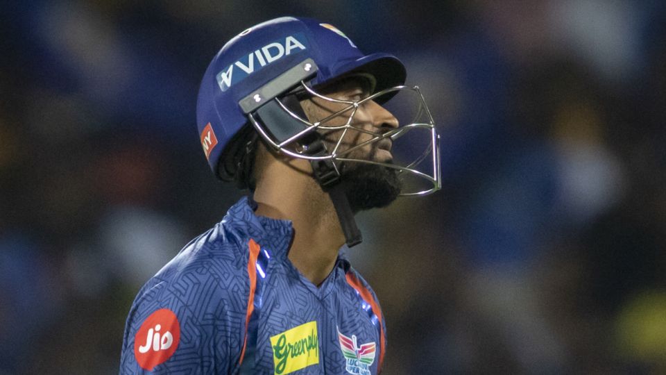 Krunal Pandya walks back after falling to Piyush Chawla