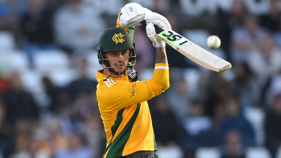 Alex Hales helped Notts to the Blast quarter-finals in 2023
