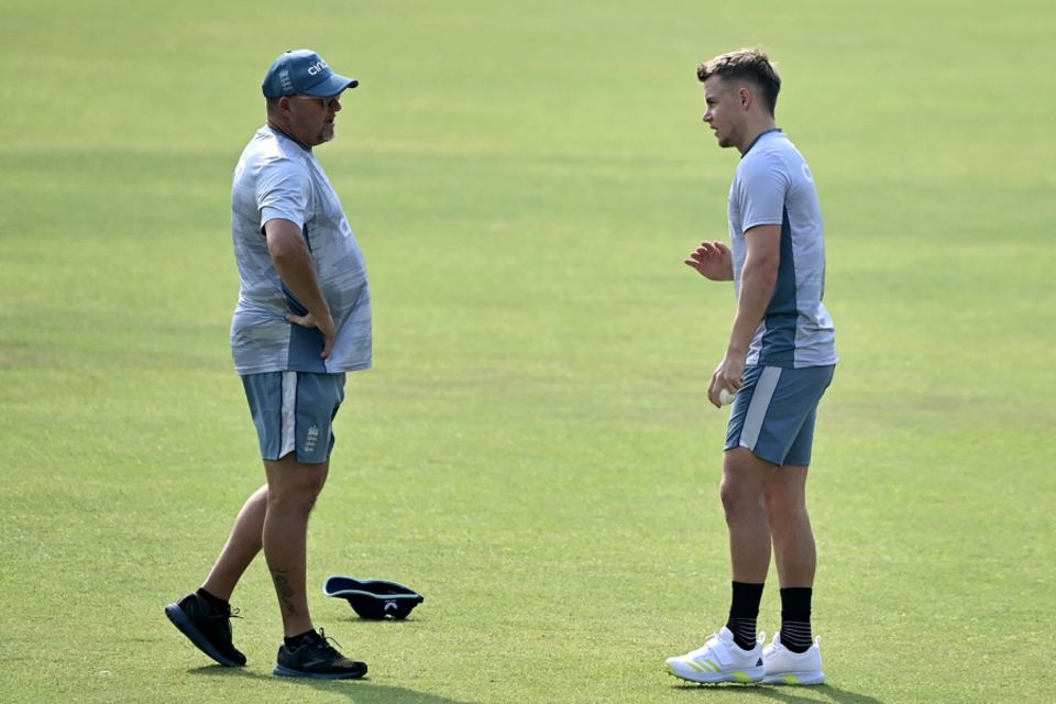 Mott on bowling coach David Saker (left) backing Sam Curran (right): "I remember him saying to me from the start, 'He's going to be one of the best bowlers in the world in this format'. And Sam was a revelation for us"