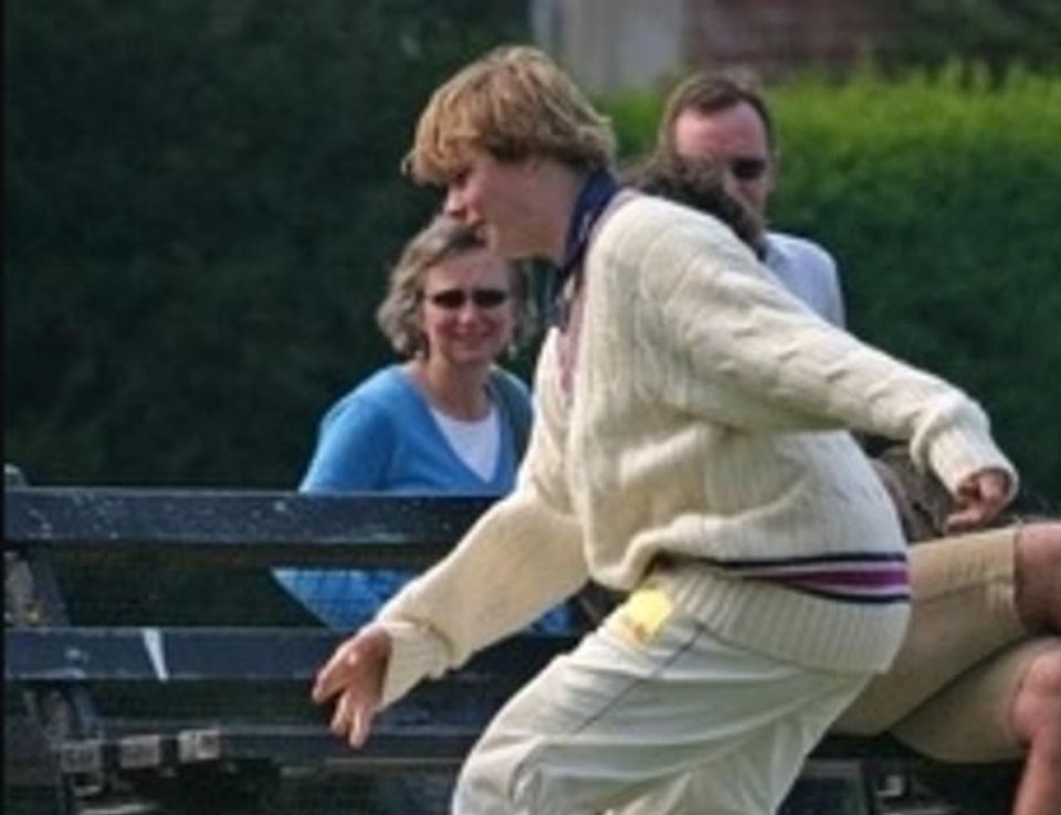 Floppy-haired boy wonder: Smith in the field for Sevenoaks