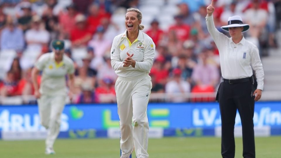 Ashleigh Gardner became the second woman to take eight wickets in a Test innings