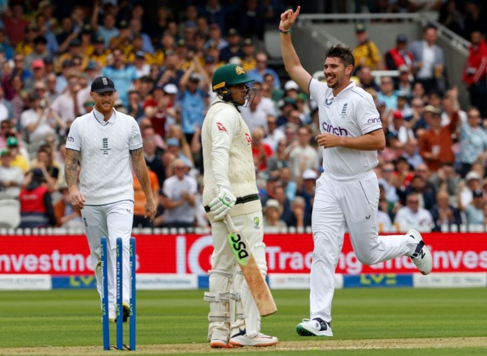 Josh Tongue cleaned up both Usman Khawaja and David Warner on either side of lunch
