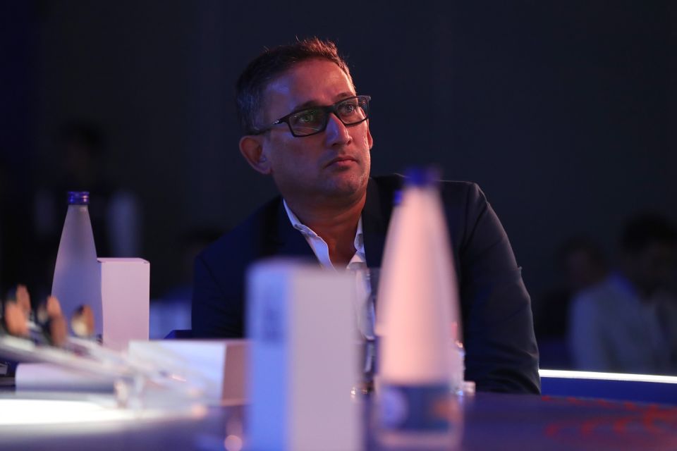 Ajit Agarkar at the IPL auction for Delhi Capitals in 2022