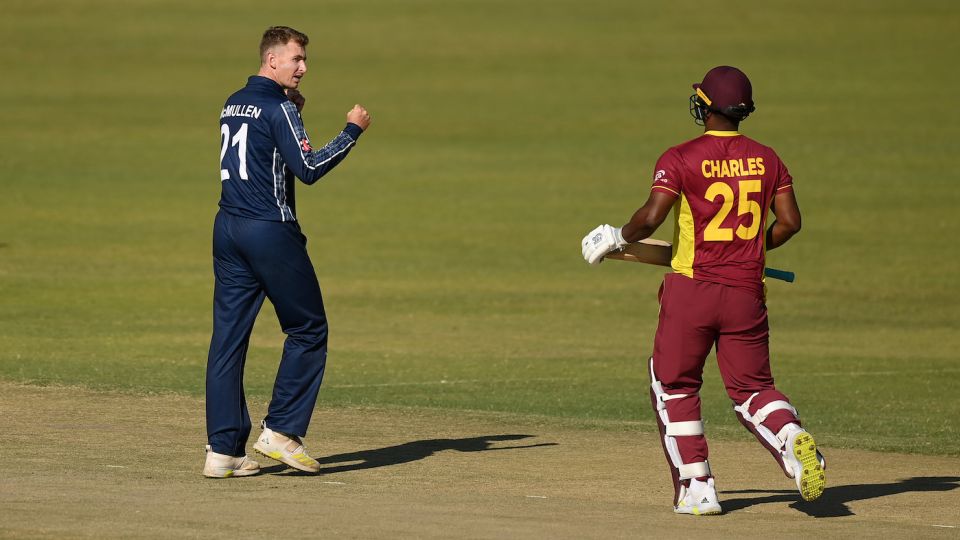 Johnson Charles was the first of Brandon McMullen's three wickets
