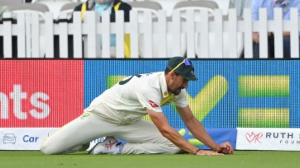 Mitchell Starc was deemed to have grounded the ball after taking a catch