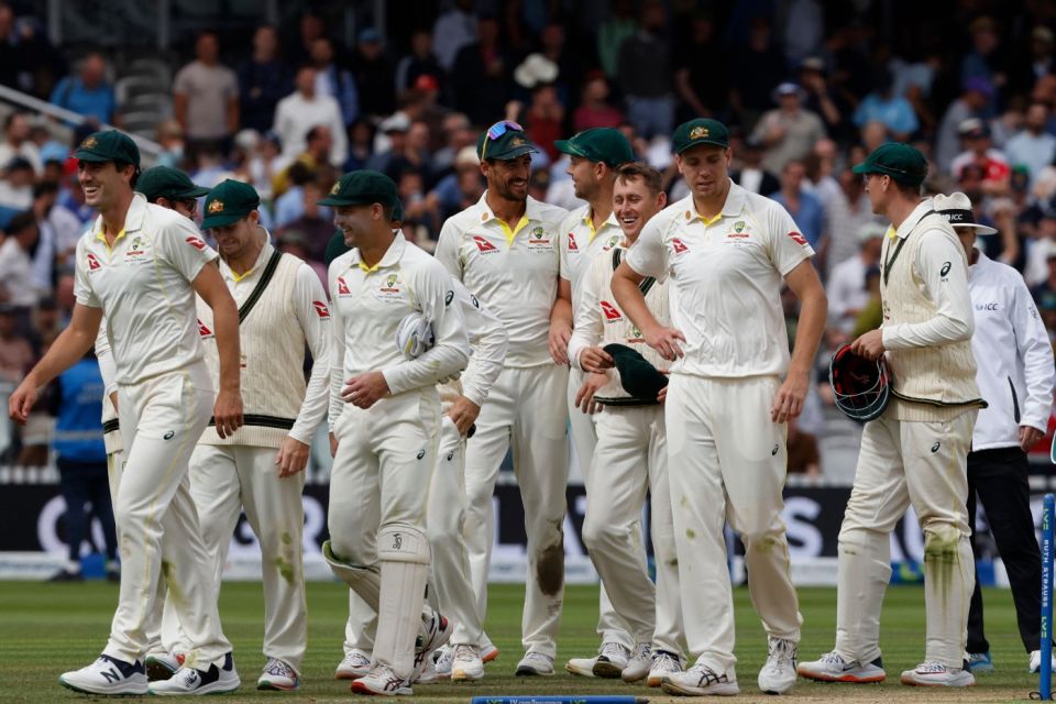 Australia celebrate a win at Lord's