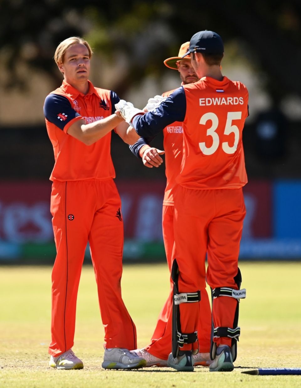 Bas de Leede struck with the new ball and at the death during his maiden ODI five-for