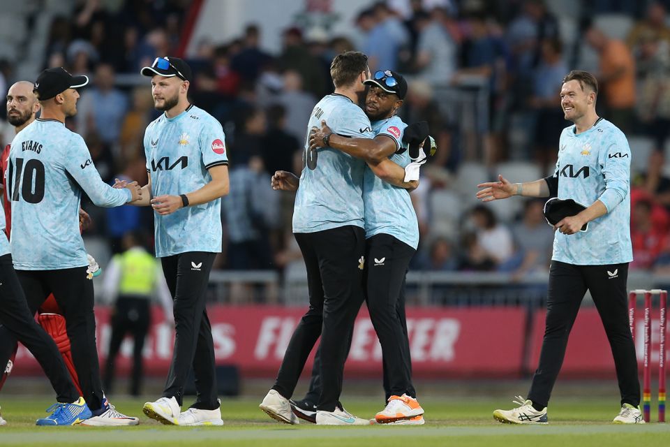 Chris Jordan orchestrated a Surrey squeeze during the latter stages