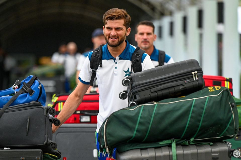 Shaheen Shah Afridi is all smiles after landing in Colombo