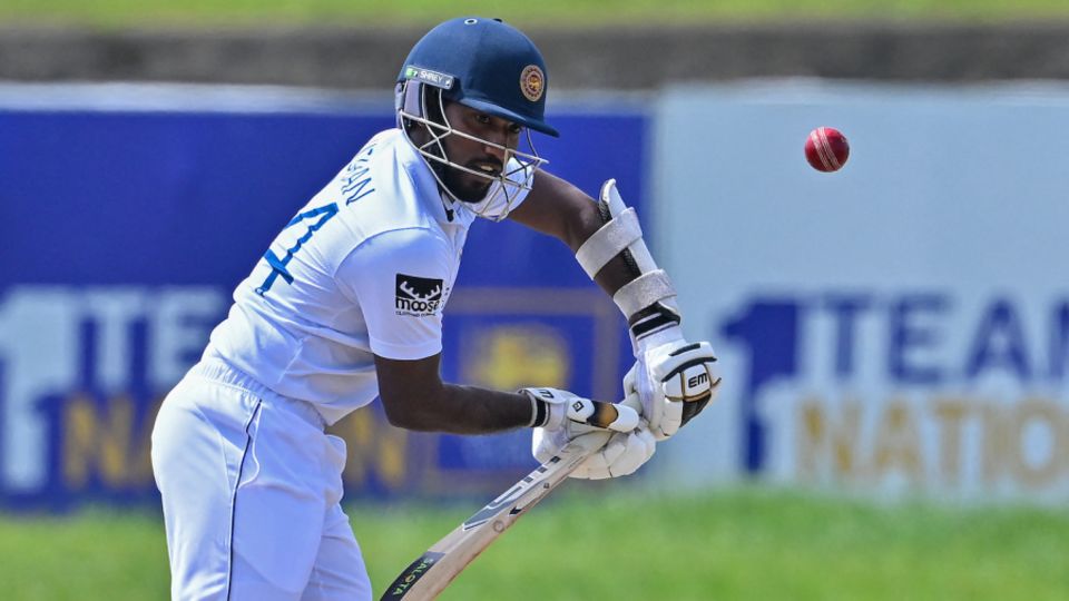 Nishan Madushka plays watchfully