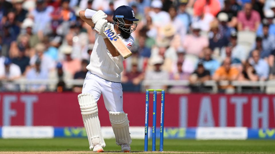 Moeen Ali batted at No.3 until a groin injury