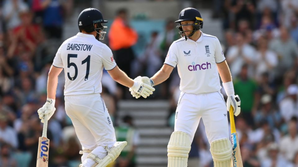 Joe Root and Jonny Bairstow - two of the major England performers on the day