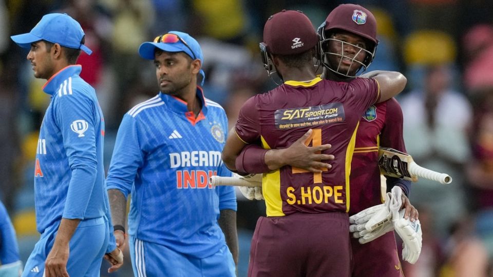 A 91-run partnership between Shai Hope and Keacy Carty ensured victory for West Indies