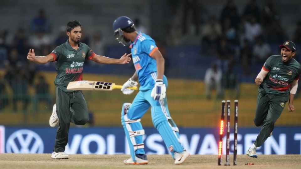 Tanzim Hasan Sakib removed Tilak Varma after sending Rohit Sharma packing for a two-ball duck