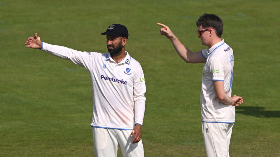 Cheteshwar Pujara and Jack Carson set the field