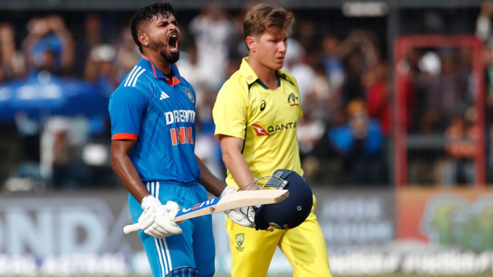 Shreyas Iyer added to the pressure on Australia's bowlers
