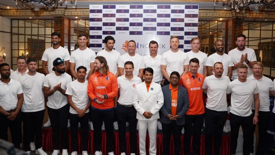 Team Netherlands were all smiles at a pre-World Cup event