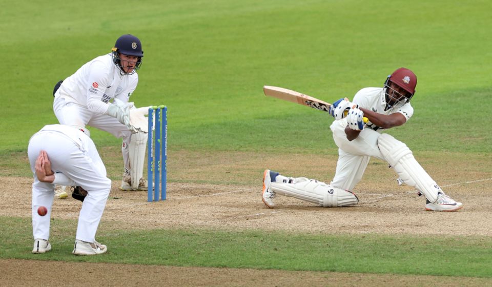 Sai Sudharsan batted at No. 4 and scored 73 for Surrey in their County Championship game against Hampshire