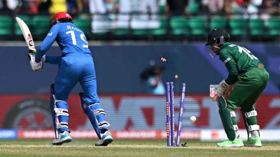 Afghanistan's batting folded against Bangladesh's spinners in their first match