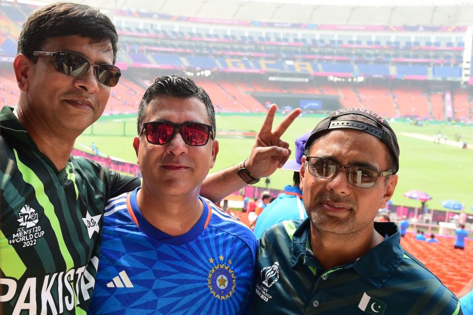 Pakistani fans were a rare sight in Ahmedabad