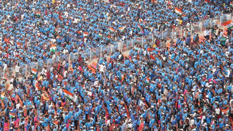 Blue as far as the eye could see in Ahmedabad