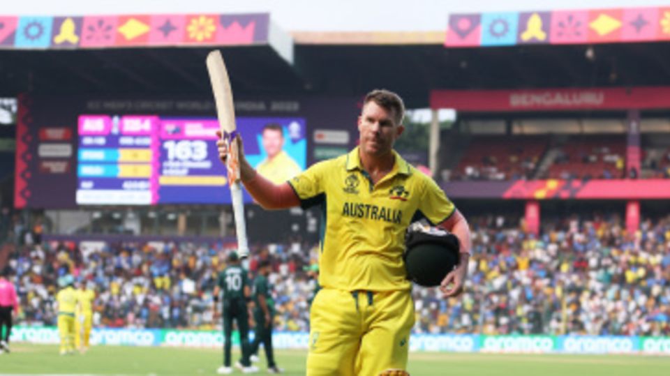 David Warner entertained the crowd with his 163