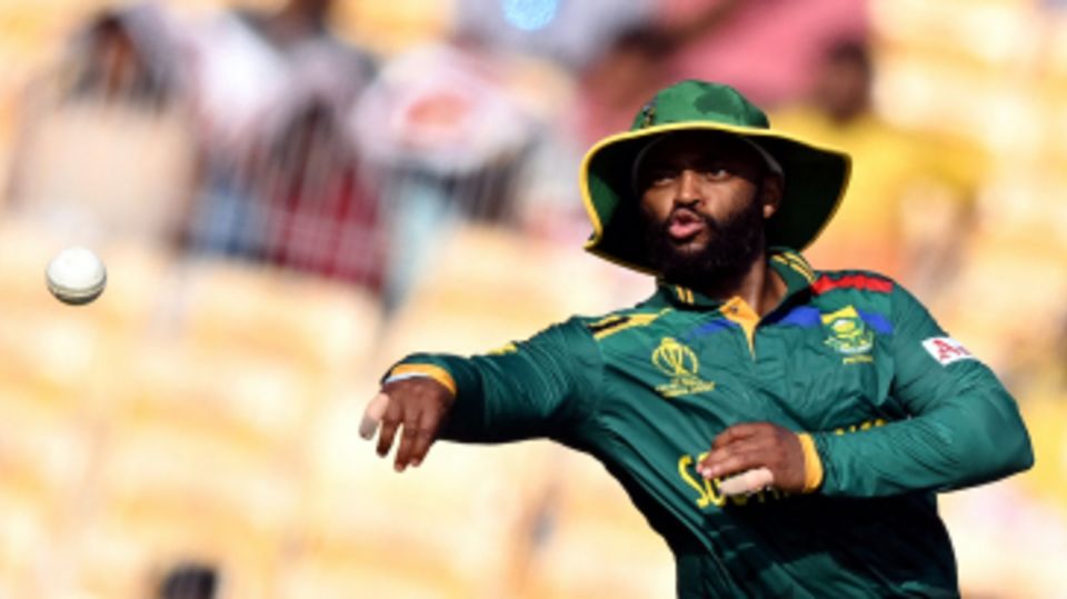 Temba Bavuma in the field