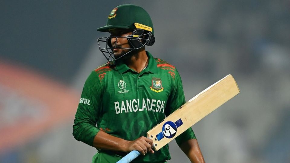 Shakib Al Hasan was dismissed for 5 against Netherlands, taking his tally in this World Cup to 61 runs in five innings