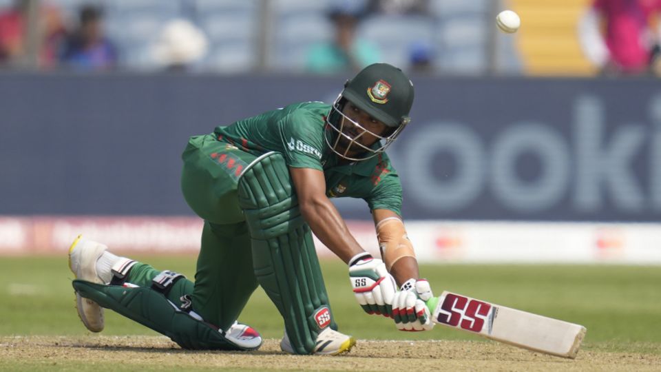 Najmul Hossain Shanto led Bangladesh in the middle overs
