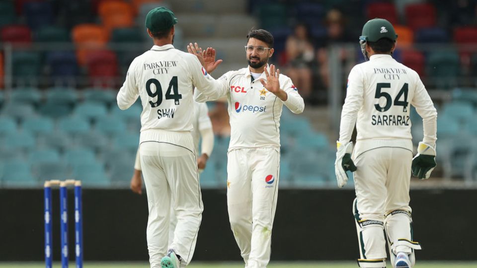 Abrar Ahmed claimed Pakistan's first wicket of the tour