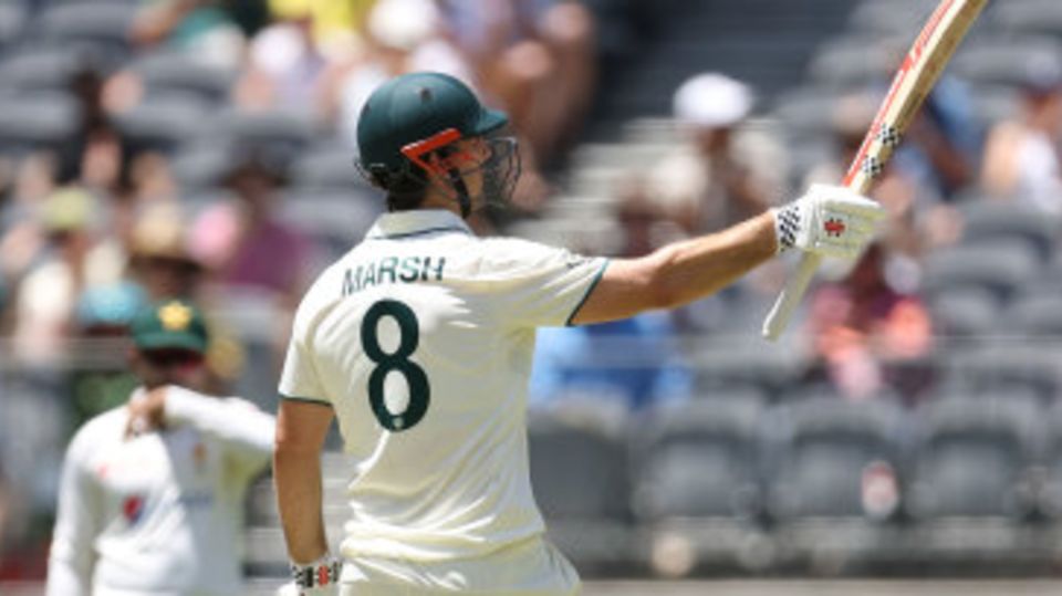 Mitchell Marsh brought up a half-century on home soil