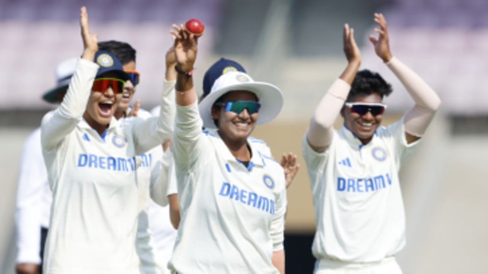 Deepti Sharma leads India off the field